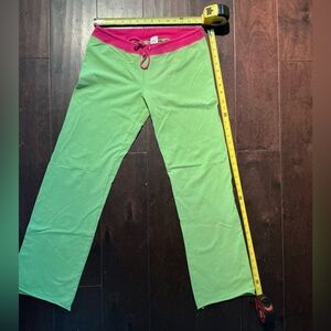 Lucky Brand Pink and Green Lounge Pants